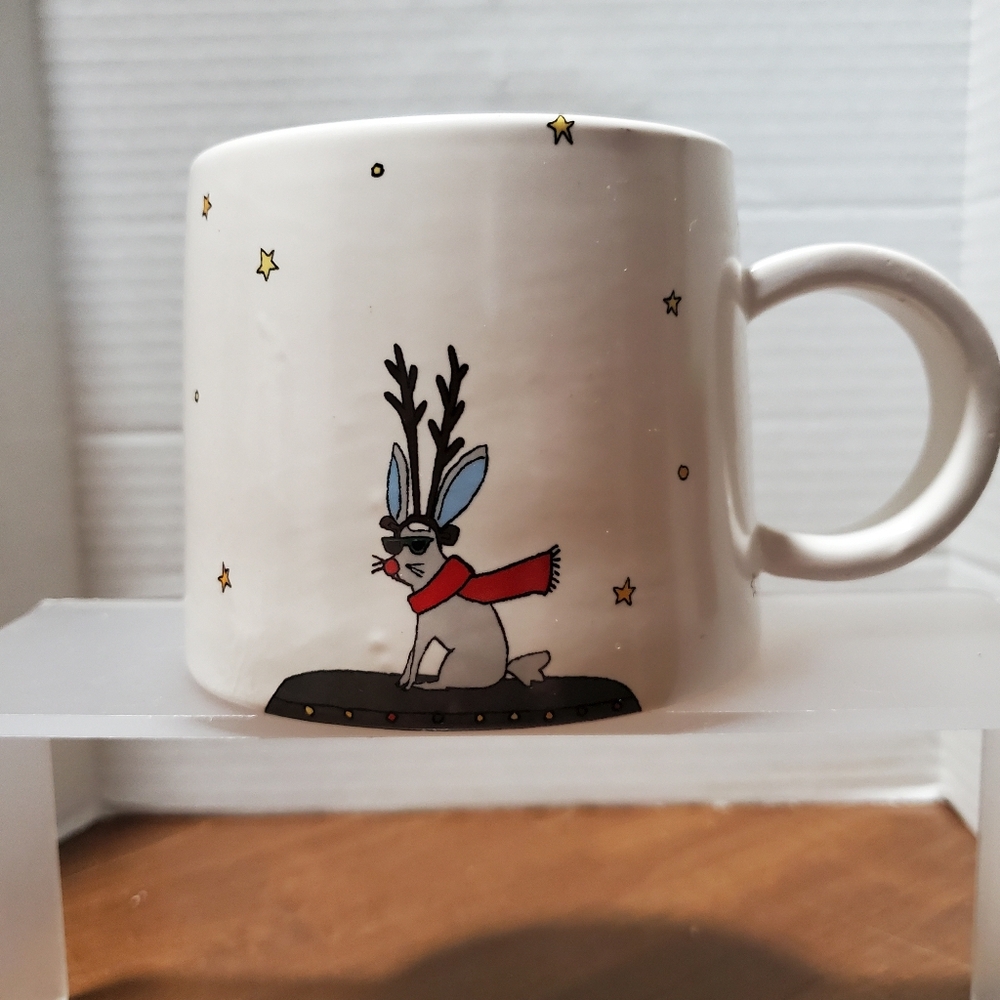 Magenta Jack's Holiday Large Christmas Mug Cup Coffee Tea Kitchen Bunny Rabbit